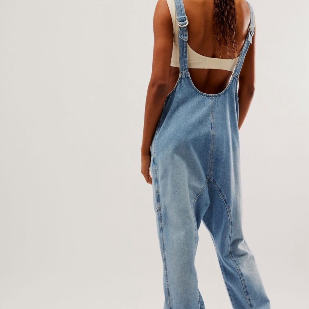 We the free high roller jumpsuit in Kansas light blue wash
